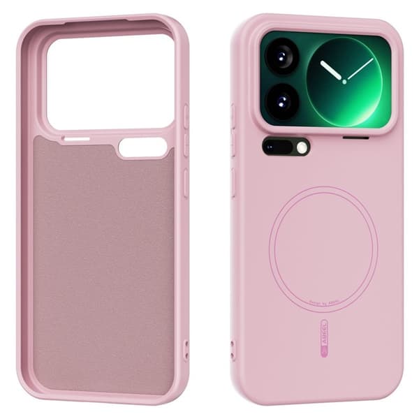 ABEEL Mobilskal till Xiaomi 17 Pro Max MagSafe Liquid Silicone Rosa