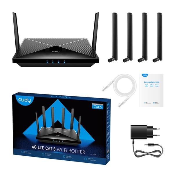 CUDY 4G Router LT700 Cat6 AC1200 Gigabit Dual-SIM