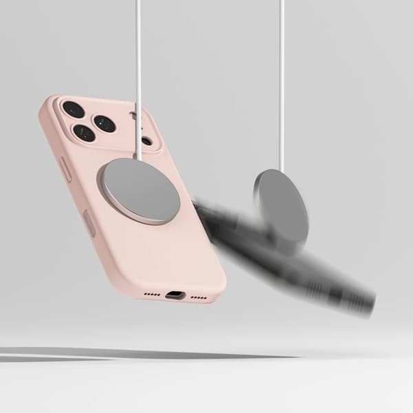 Ringke Telefontaske til iPhone 17 Pro Magsafe Magnetisk Silikone - Lyserød Rosa