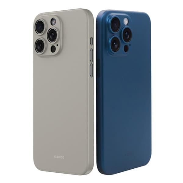 KZDOO Mobilskal till iPhone 15 Pro Max Frosted Air Skin - Grå Grå