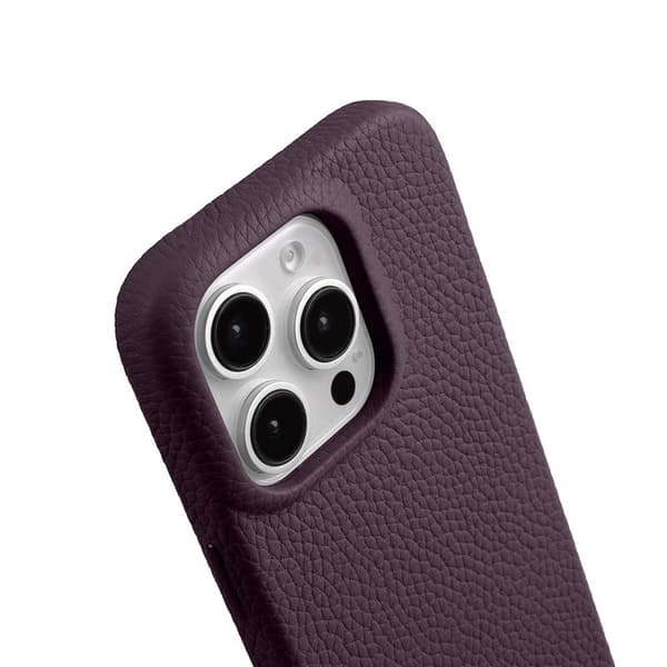 MELKCO Mobilskal till iPhone 16 Pro Magnetiskt Äkta Läder PC - Lila