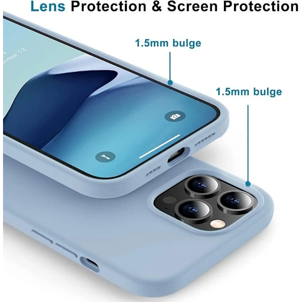 SiGN iPhone 14 Pro Max Skal Liquid Silicone - Safir blå