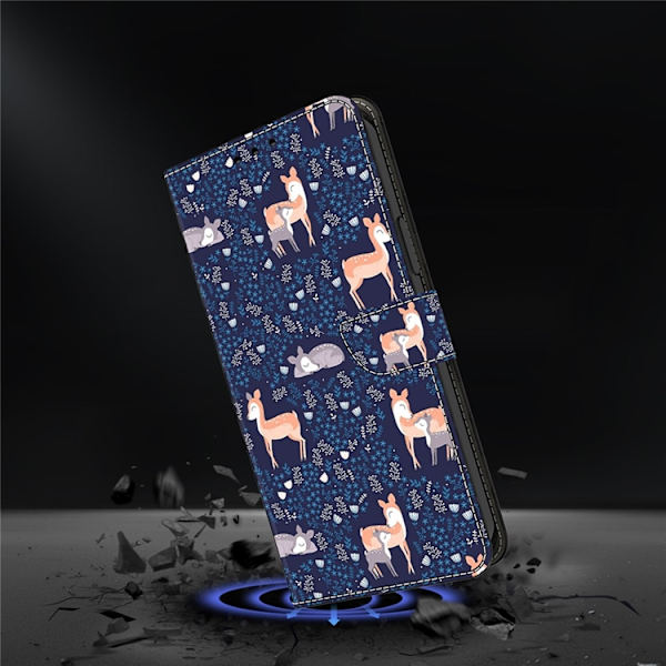 Galaxy A17/A26 Plånboksfodral PU-läder Pattern Printing Blå