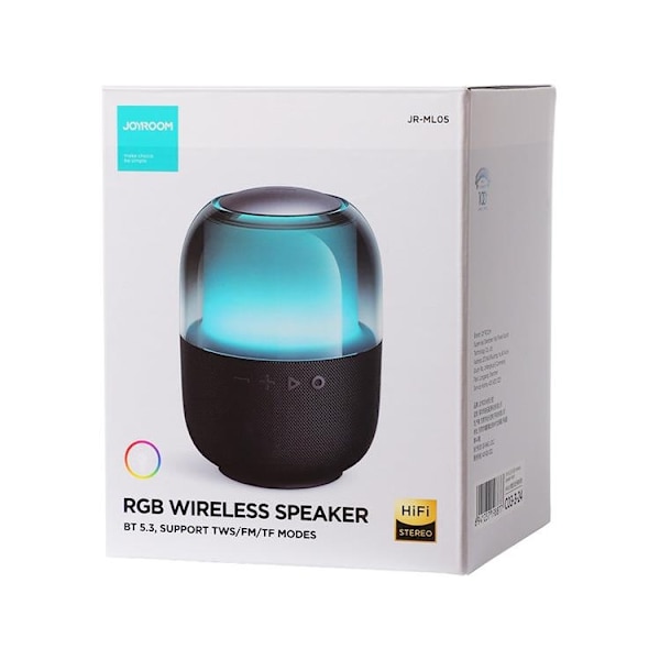 Joyroom Bluetooth 5.3 Trådlös RGB Högtalare - Svart Svart