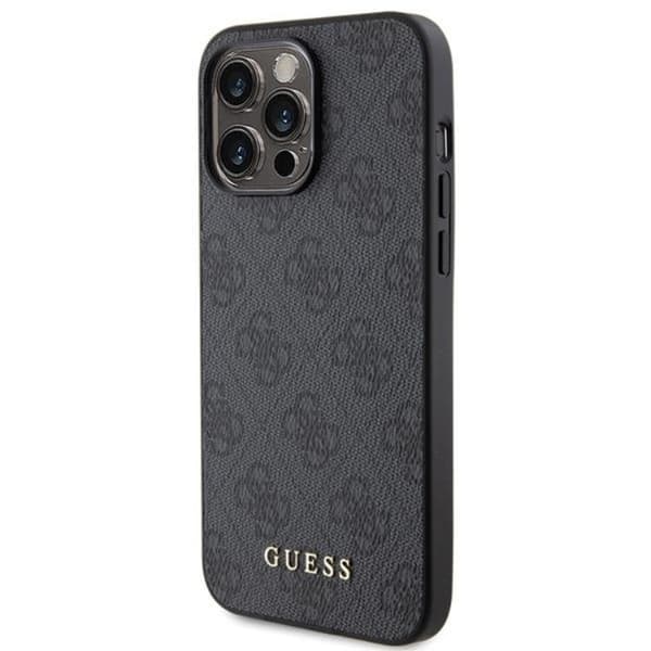 Guess Mobilskal till iPhone 15 Pro Metall Gold Logo - Grå Grå