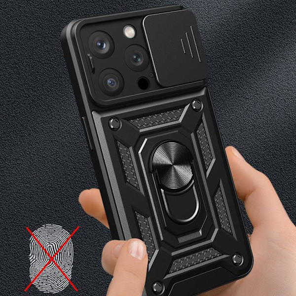 iPhone 15 Pro Mobilskal Camshield Hybrid Armor - Blå