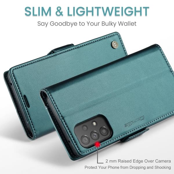 CASEME Plånboksfodral Konstläder för Samsung Galaxy A33 5G - Grön