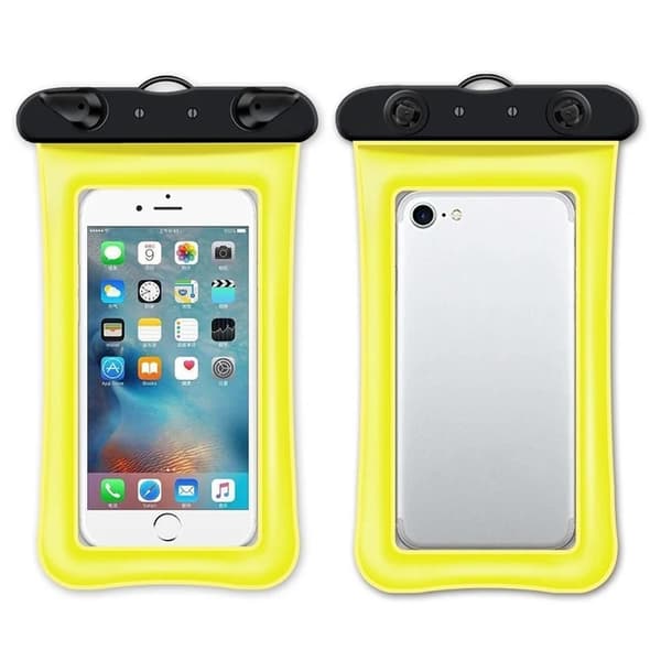 Vattentät Mobilfodral max 7.2" med Snöre - Vit Vit