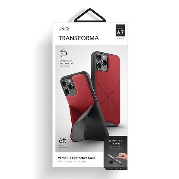 UNIQ Transforma MobiliPhone 12 Pro Max Skal - Punainen Red