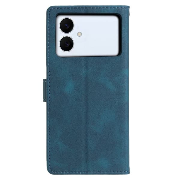 Samsung Galaxy S26 Edge Plånboksfodral Ställ Triangelmönster Konstläder - Blå