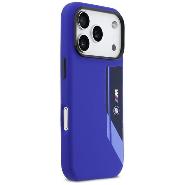 BMW Mobilskal till iPhone 17 Pro MagSafe Silikon Vertical Logo - Marinblå Blå