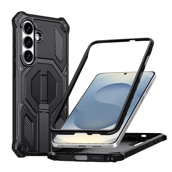 Mobilskal för Samsung Galaxy S26 Plus Magnetiskt TPU + PC Kickstand - Svart