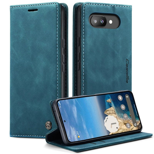 CASEME 013 Plånboksfodral för Google Pixel 9a - KonstLäder - Blå