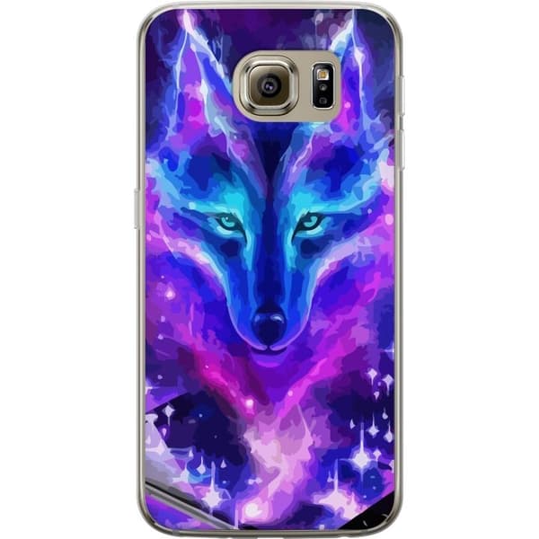 Telefontaske til Samsung Galaxy S6 med Neon Wolf