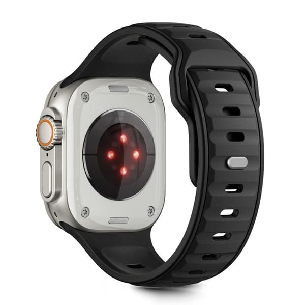 Tech-Protect Apple Watch (44/45/46/49mm) Armbånd Ikon - Sort/Sort Svart