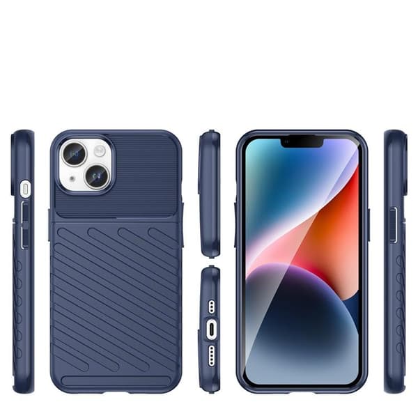 iPhone 14 Skal Thunder Armored - Blå Blå