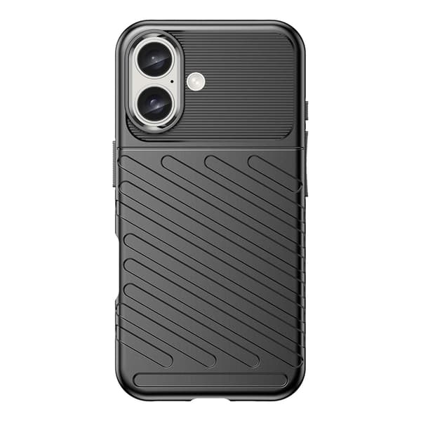 Telefontaske til iPhone 16 Plus Silicone Thunder - Sort Black