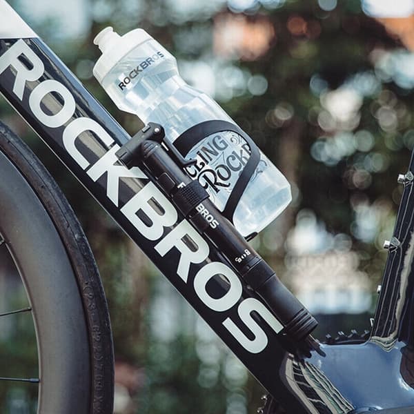 Rockbros handpump för cykel + skruvmejsel - Svart Svart