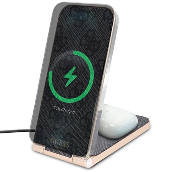 Guess Trådløs Oplader Magsafe iPhone/AirPods 15W - Savrt Svart