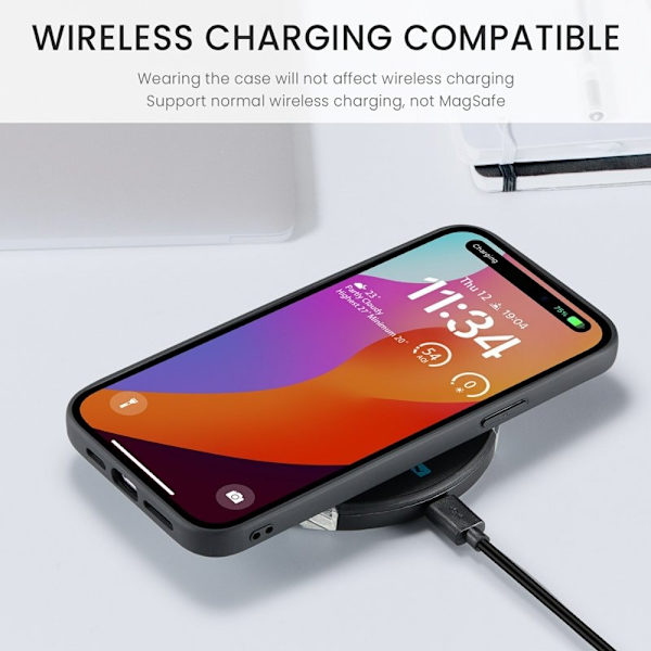 JEEHOOD Mobilskal till iPhone 15 Pro Plast Blå
