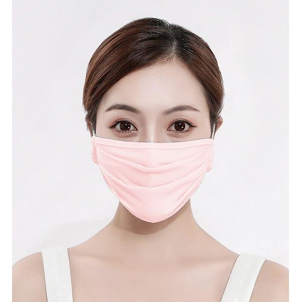 Silk Tvättbar mask  Munskydd Skyddsmask Rosa Rosa