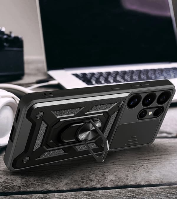 Mobilskal till Galaxy S25 Ultra Hybrid Armor Camshield - Blå Blå