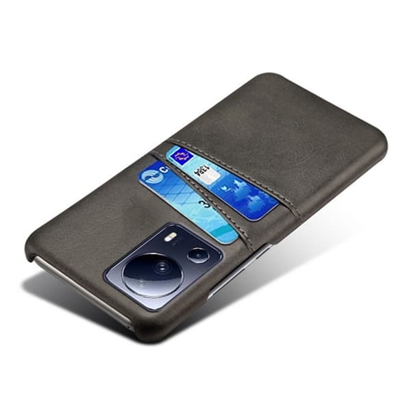 Xiaomi 13 Lite Mobilcover Kortholder PU-Læder - Sort Svart