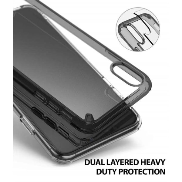 Ringke Fusion Shock Absorption Cover til iPhone XS Max - Grå Grey