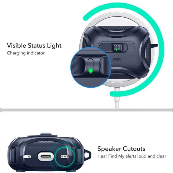 ESR Apple Airpods Pro 3 Cover Magsafe Cyber Flicklock Blå