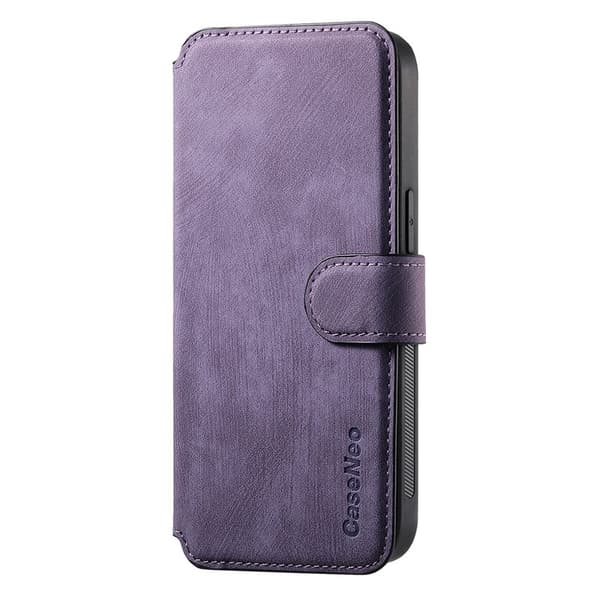 CASENEO iPhone 14 Plus Plånboksfodral Konstläder - Lila