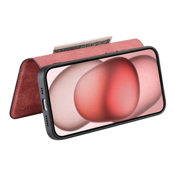 CASENEO MW-03 iPhone 14 Plus Plånboksfodral Konstläder - Rosa