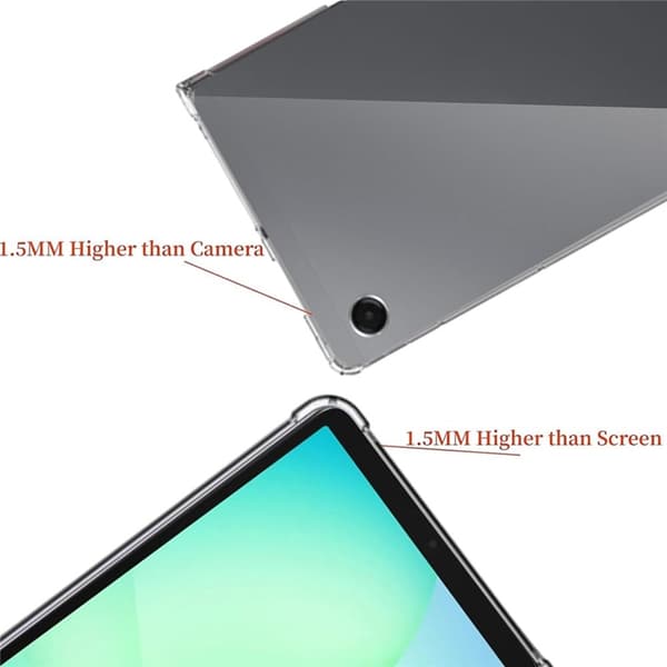 Mobilskal till Galaxy Tab A11 TPU Drop-Resistant med Härdat Glas - Clear Transparent