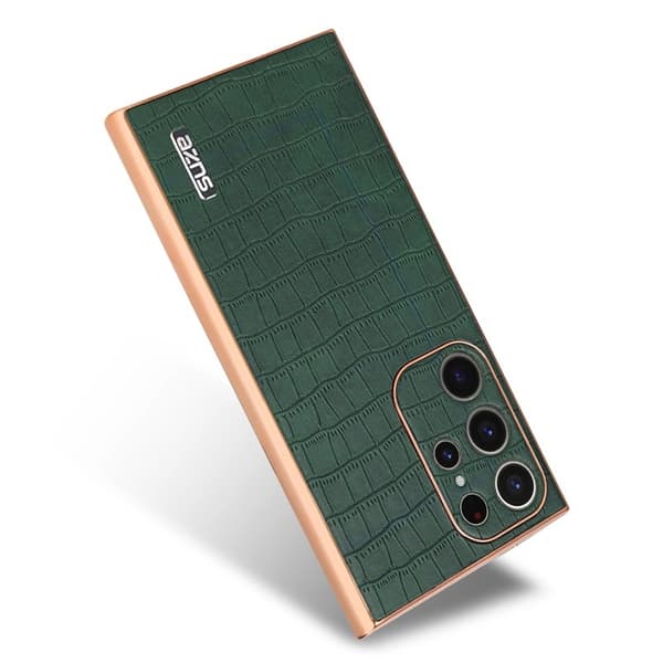 AZNS Samsung Galaxy S23 Ultra Plånboksfodral Konstläder - Grön