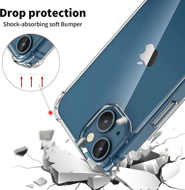 BOOM iPhone 14 -kuori ShockProof - läpinäkyvä Transparent