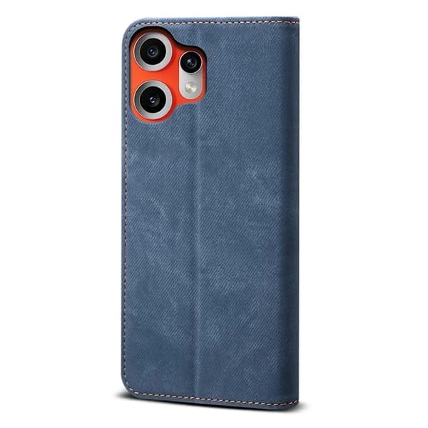 Nothing CMF Phone 2 Pro Konstläder Plånboksfodral Jeans Cloth Texture - Blå Blå