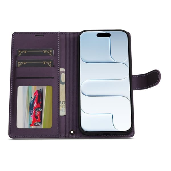 LC.IMEEKE L2 Series iPhone Air Plånboksfodral Konstläder - Lila