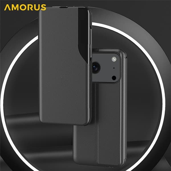 Amorus Mobilskal till iPhone 17 Pro Folio Flip Stativ - Röd Röd