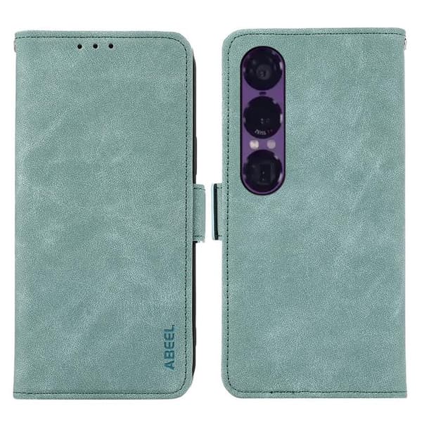 ABEEL Sony Xperia 1 VII Konstläder Plånboksfodral RFID-Skydd - Blå Blå