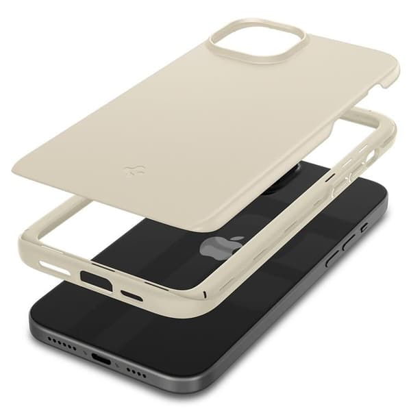 Spigen iPhone 15 Plus -puhelimen suojakuori Thin Fit - Mute Beige Beige