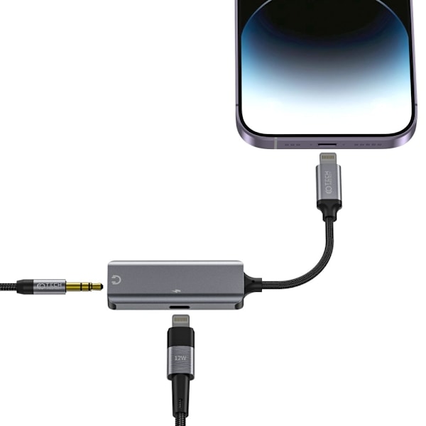 Tech-Protect Adaptrar Ultraboost Lightning Till Mini Jack/Lightning