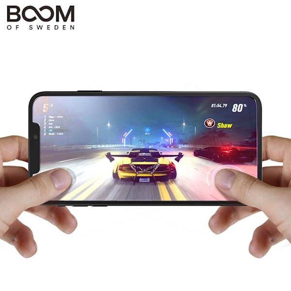 BOOM Flat Härdat Glas Skärmskydd iPhone XS Max Transparent