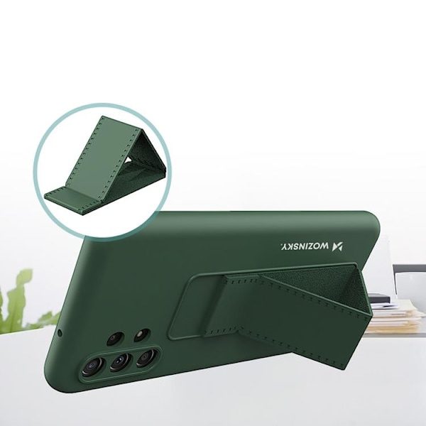 Wozinsky Galaxy A73 Skal Kickstand Silicone - Marinblå