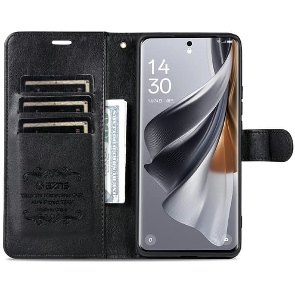 AZNS Samsung Galaxy A26 5G Plånboksfodral Anti-Scratch Konstläder - Svart