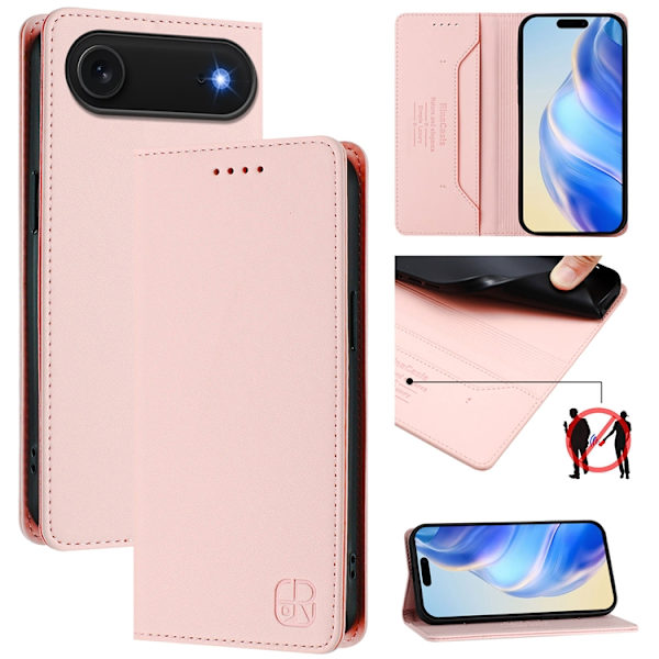 RINACASIS iPhone Air Plånboksfodral RC01 RFID - Rosa Rosa