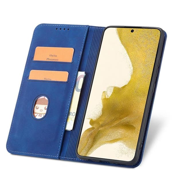 Galaxy S22 Plus Magnet Fancy Pungetui - Blå Blå