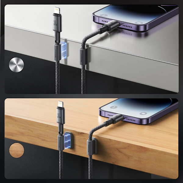 Joyroom S-A50 3A USB-C - Lightning Kabel 60W 1.2m - Grå Grå
