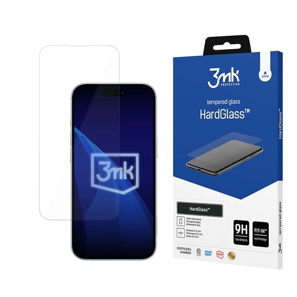 3mk iPhone 16 Pro/17/17 Pro Härdat Glas Skärmskydd - Clear Transparent