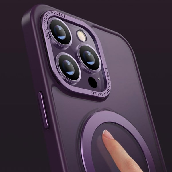 X-LEVEL Mobilskal till iPhone 14 Pro Max med Magnetisk Ställning Transparent Vit