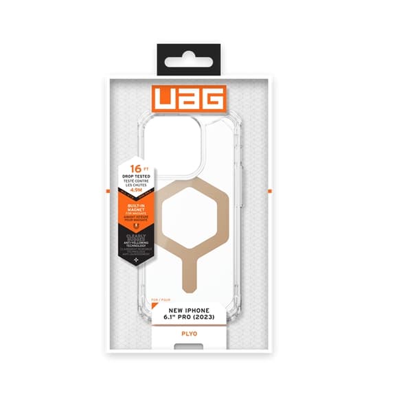 UAG Mobilskal till iPhone 15 Pro Magsafe Plyo - Ice/Guld Guld