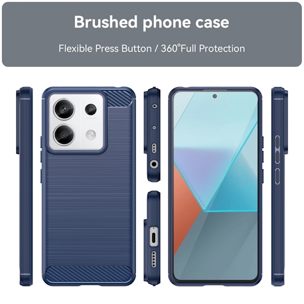 Xiaomi Redmi Note 13 Pro Plus Mobilskal Carbon - Blå